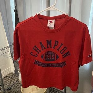 Champion Red Graphic Short Sleeve Tee